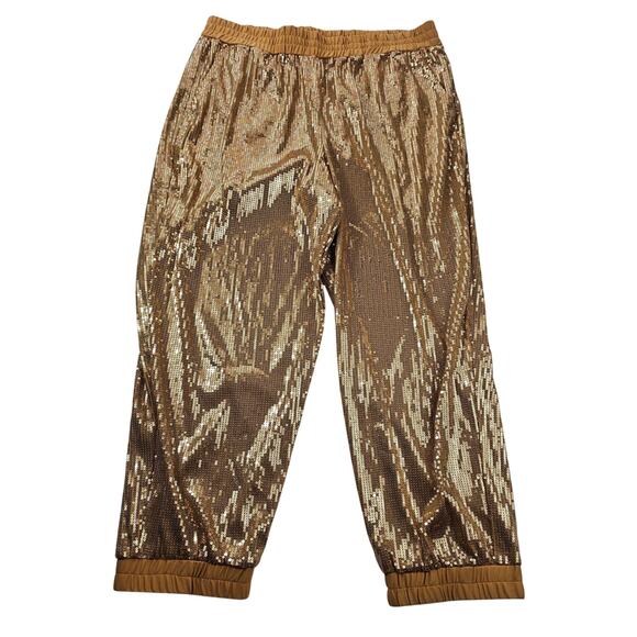 Shavonne Dorsey Gold Wide Leg Pants - Picture 1 of 10